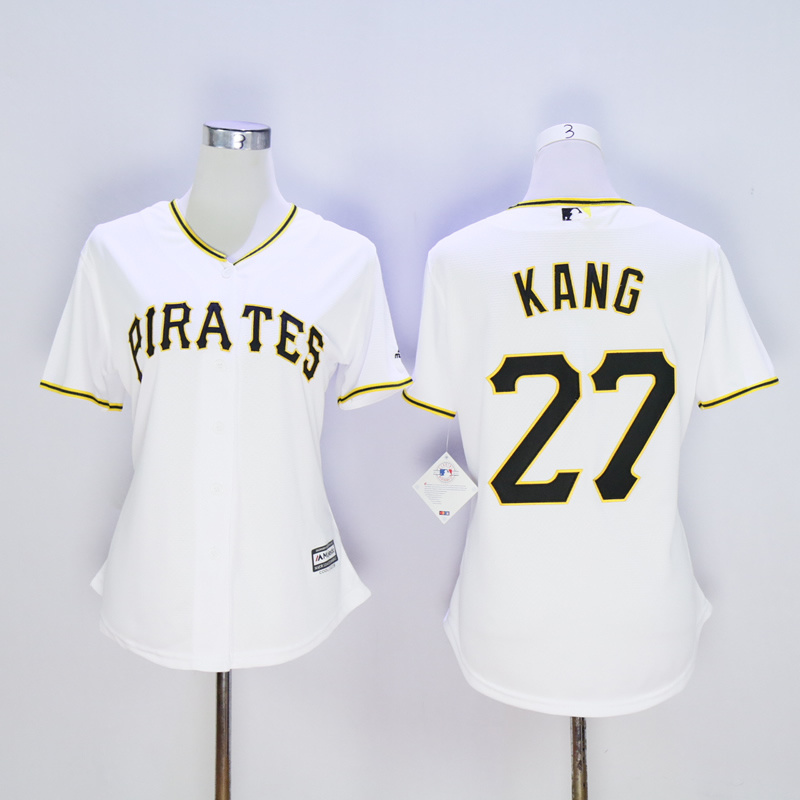Women Pittsburgh Pirates 27 Kang White MLB Jerseys